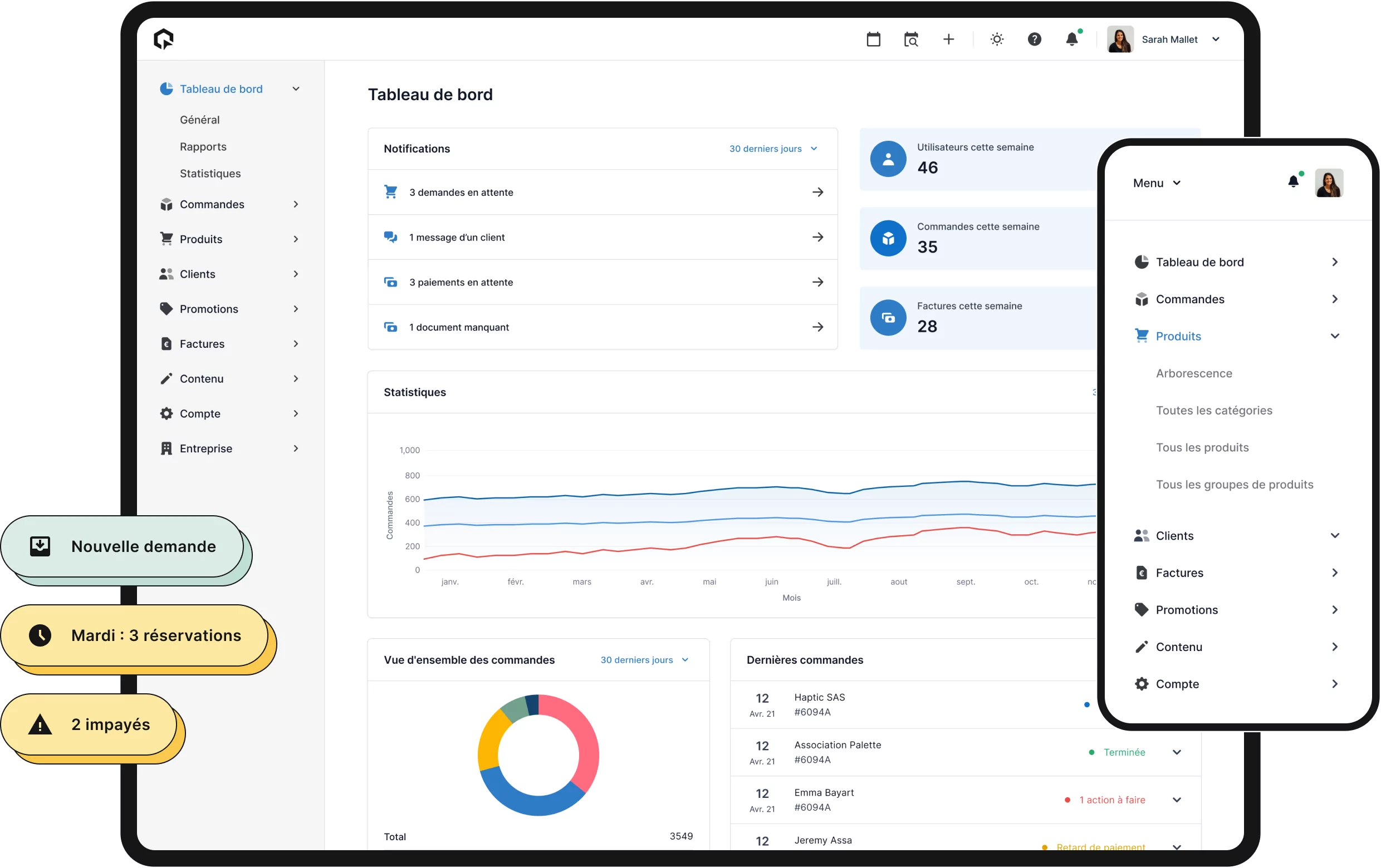 Application de gestion CRM en ligne pour les loueurs de matériel