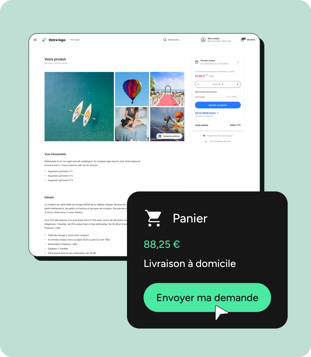 Site internet et boutique en ligne pour tous vos besoins de location en ligne