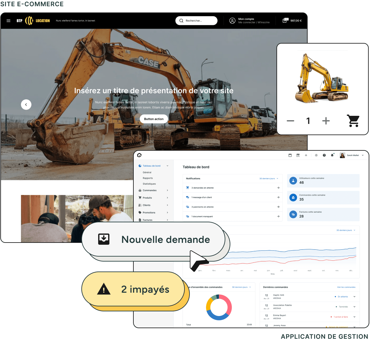 Unipresta - Application de gestion et boutique en ligne pour les travaux publics, BTP, rénovation et la location de matériel et d'engins de chantier