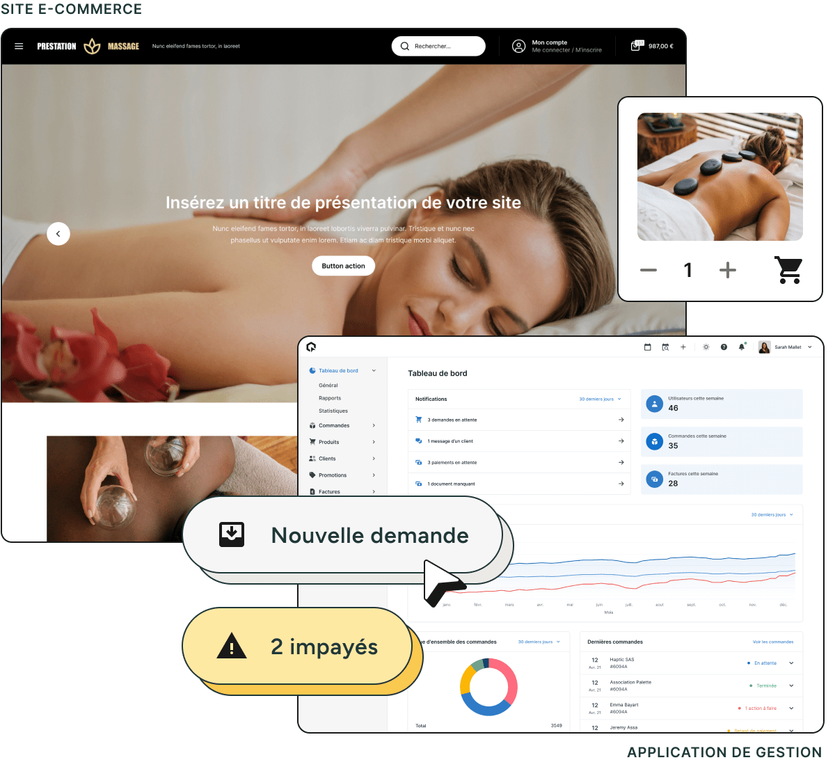 Unipresta - Application de gestion et boutique en ligne pour les masseurs