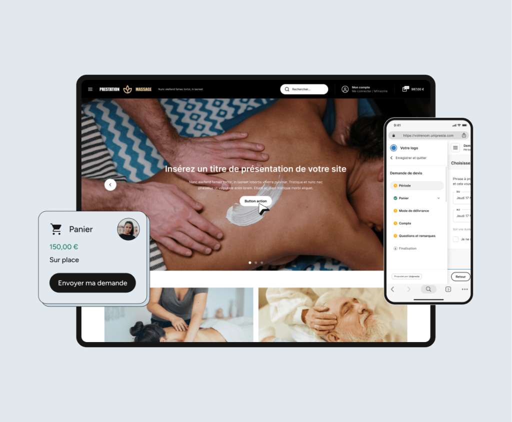 Un site e-commerce optimisé pour les entreprise de massage