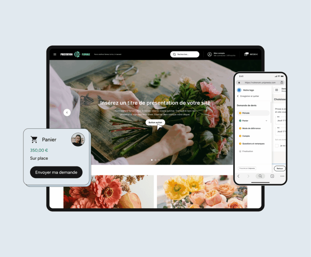 Un site e-commerce optimisé pour les fleuristes