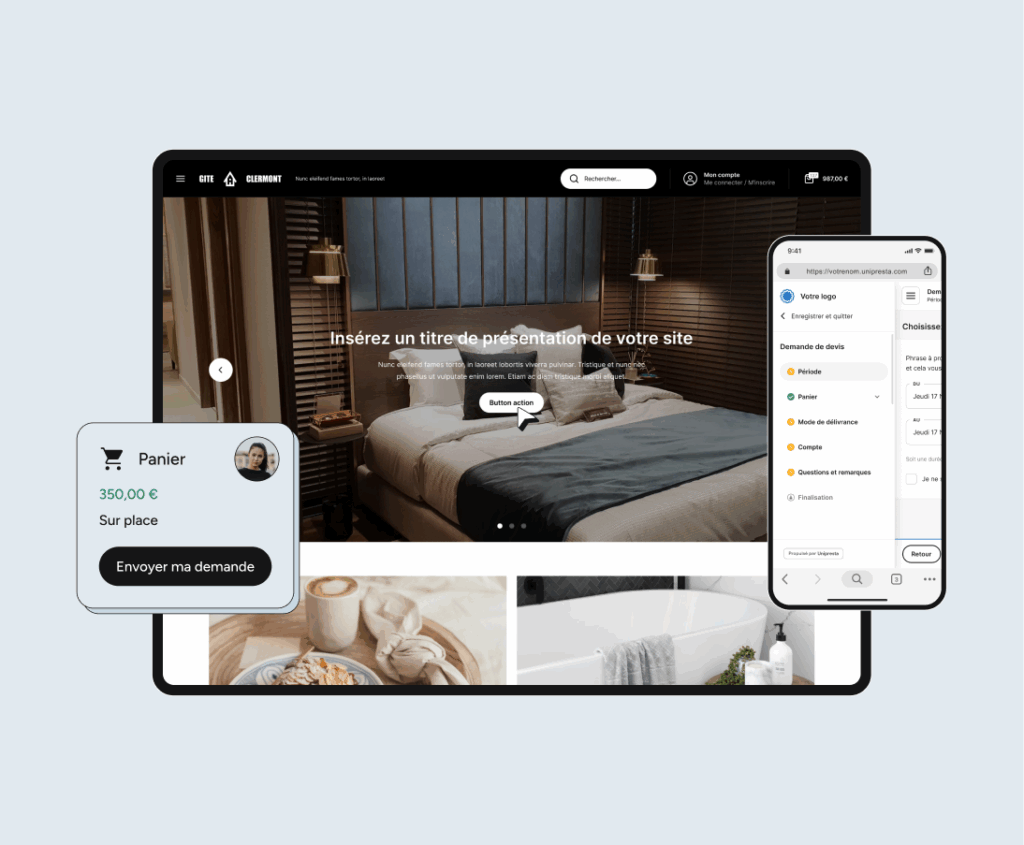 Un site e-commerce optimisé pour les loueurs de gîtes et chambres d'hôtes
