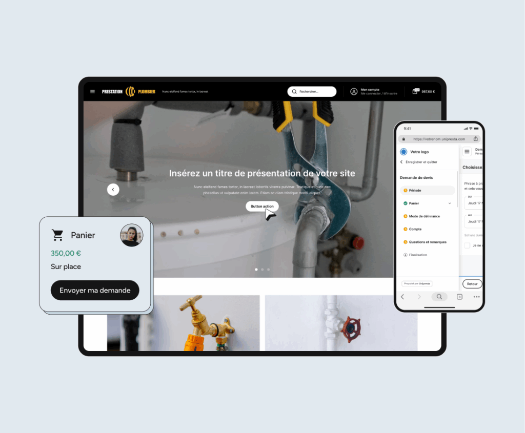 Un site e-commerce optimisé pour les plombiers