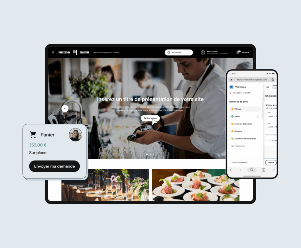Un site e-commerce optimisé pour les traiteurs