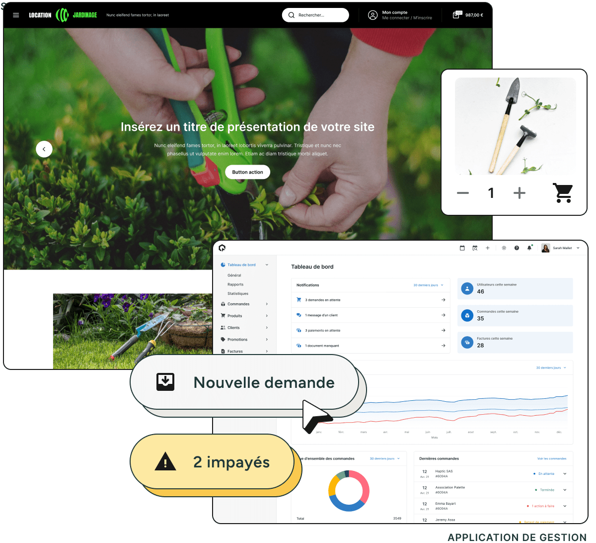 Unipresta - Application de gestion et boutique en ligne pour le matériel de jardinage