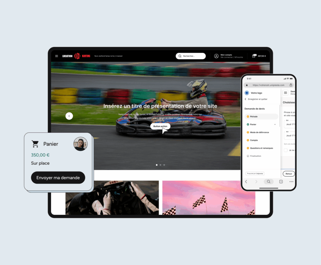 Un site e-commerce optimisé pour les clubs de karting