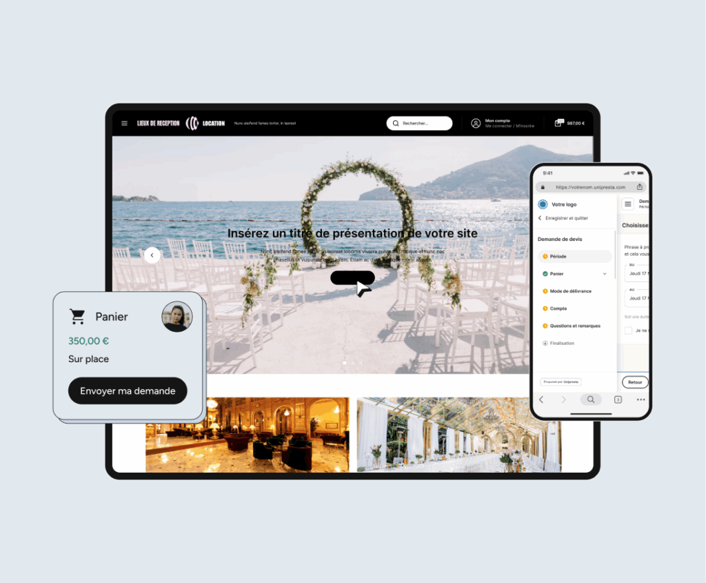 Un site e-commerce optimisé pour la location de lieux de réception