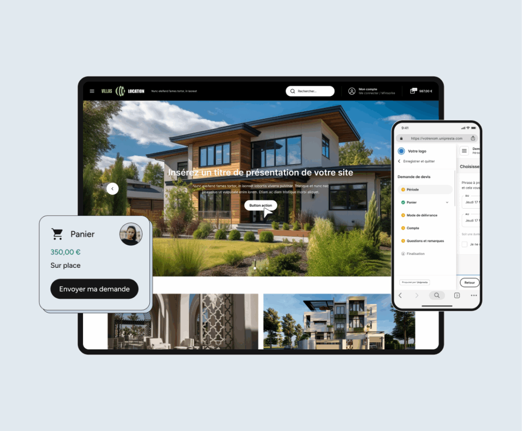 Un site e-commerce optimisé pour la location de villas