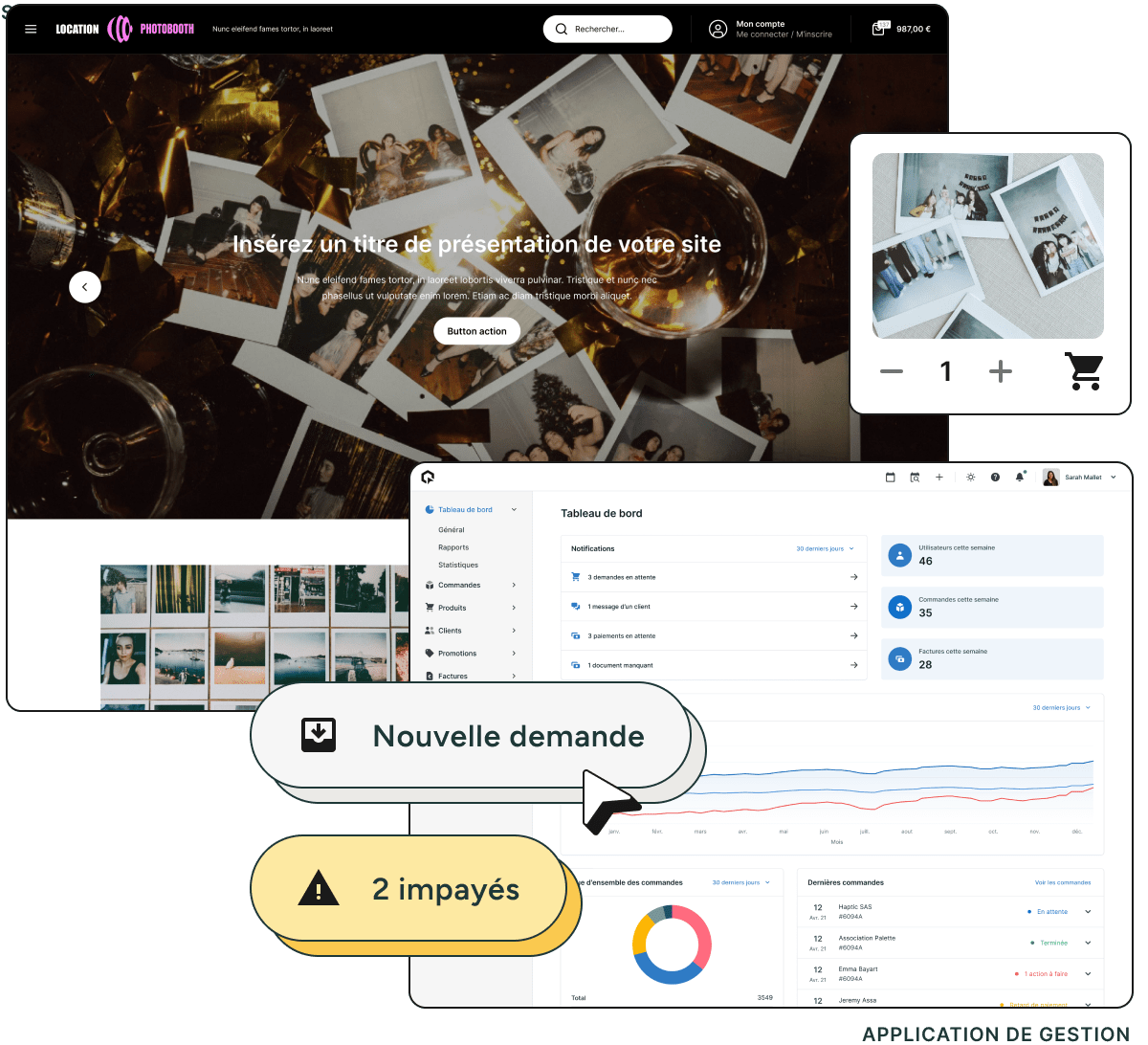 Unipresta - Application de gestion et boutique en ligne pour la location de photobooth