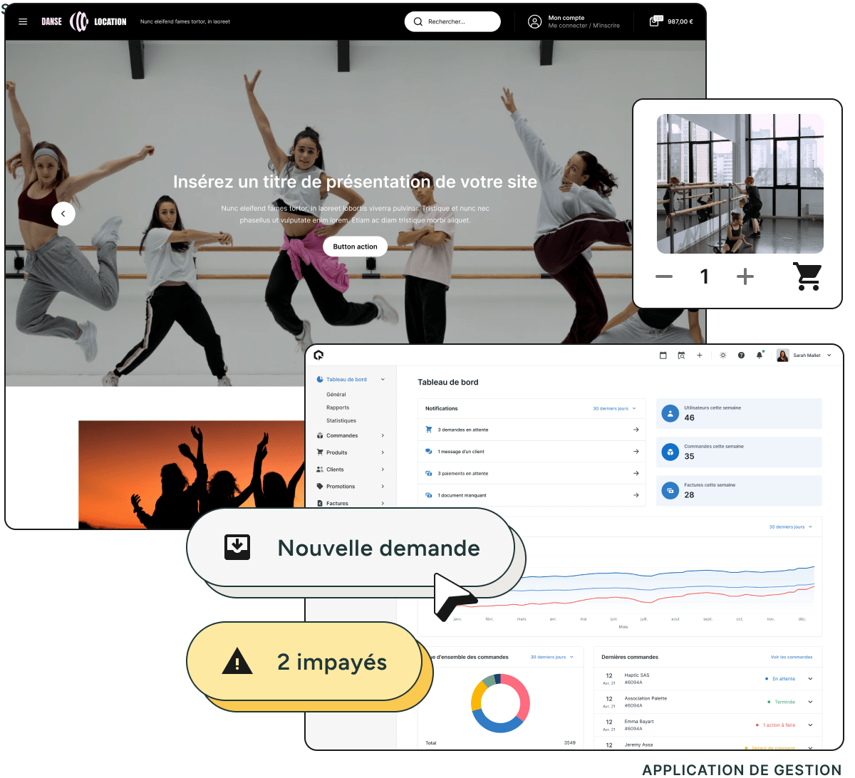 Unipresta - Application de gestion et boutique en ligne pour les professeurs particuliers de danse