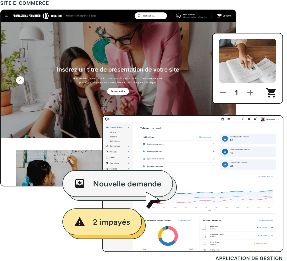 Unipresta - Application de gestion et boutique en ligne pour les professeurs particuliers