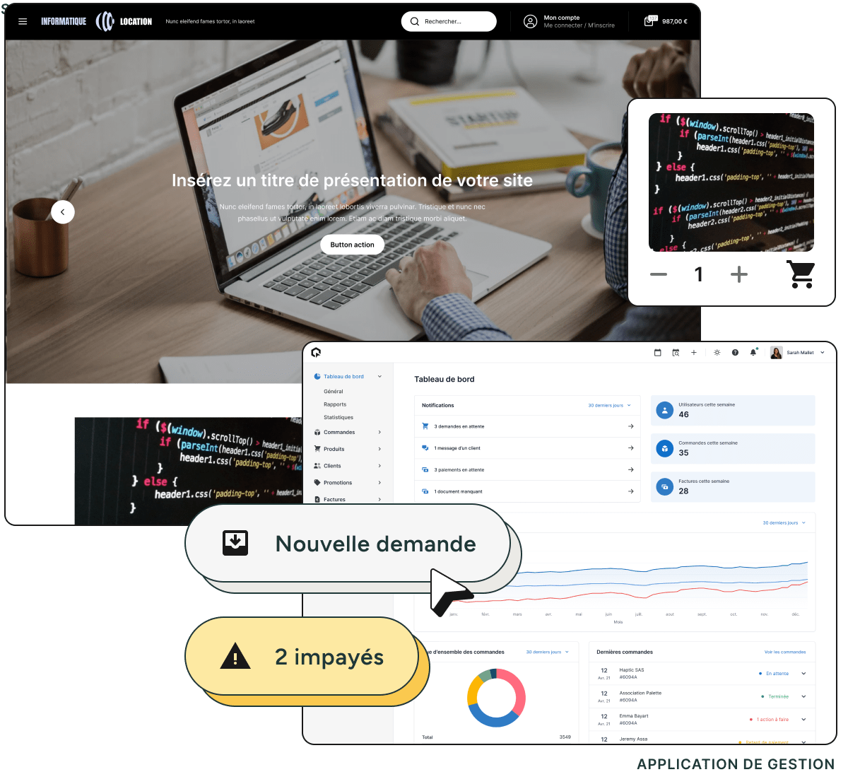 Unipresta - Application de gestion et boutique en ligne pour les professeurs particuliers d'informatique