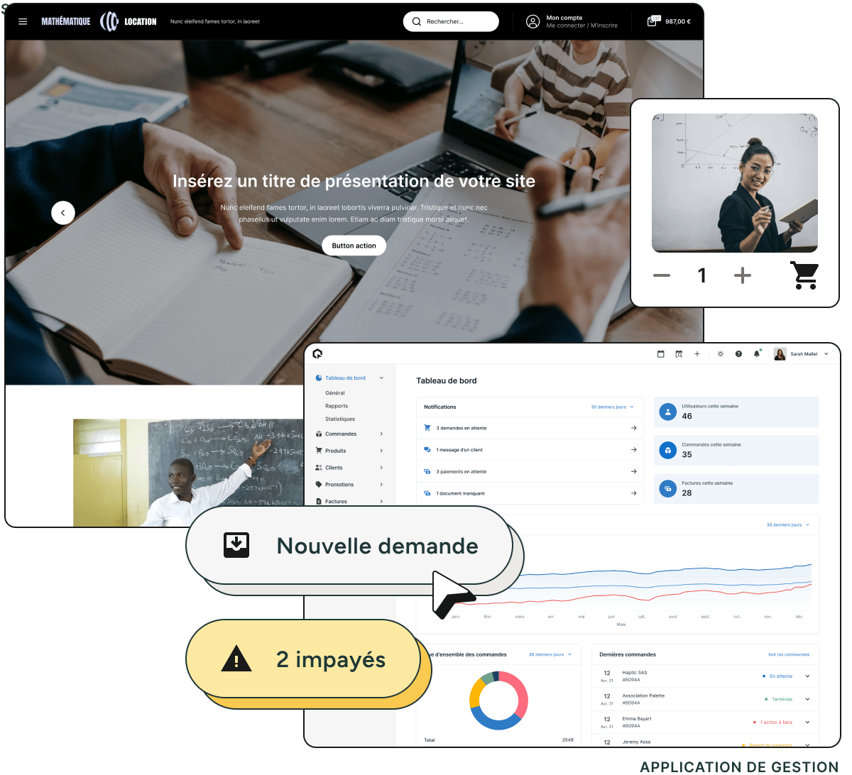 Unipresta - Application de gestion et boutique en ligne pour les professeurs particuliers de mathématiques