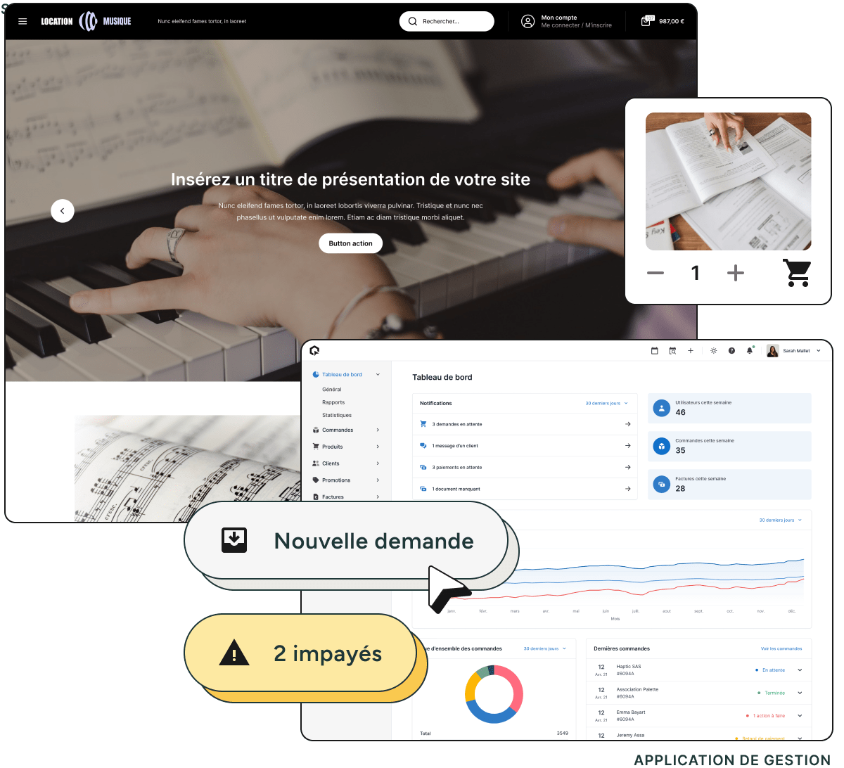 Unipresta - Application de gestion et boutique en ligne pour les professeurs particuliers de musique