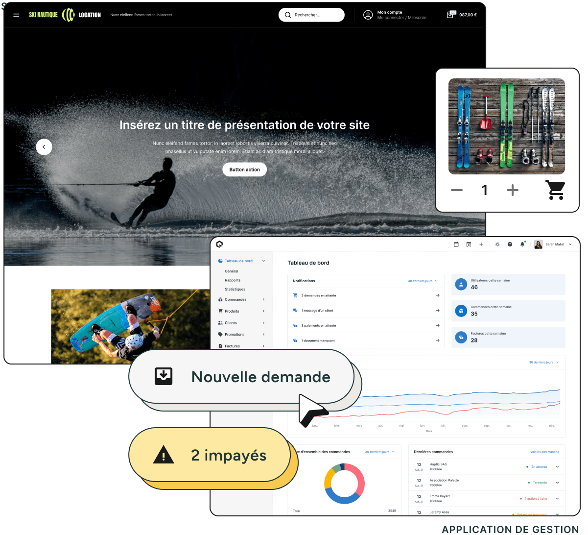 Unipresta - Application de gestion et boutique en ligne pour le ski nautique