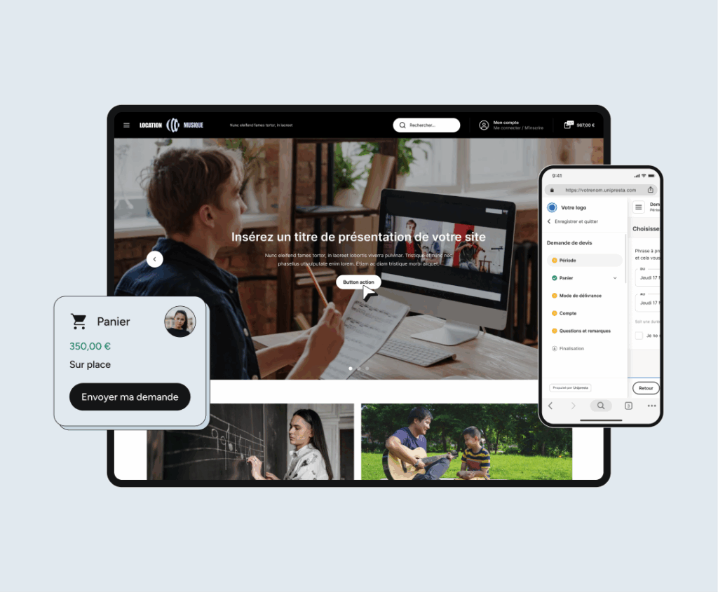 Un site e-commerce optimisé pour les professeurs particuliers de musique
