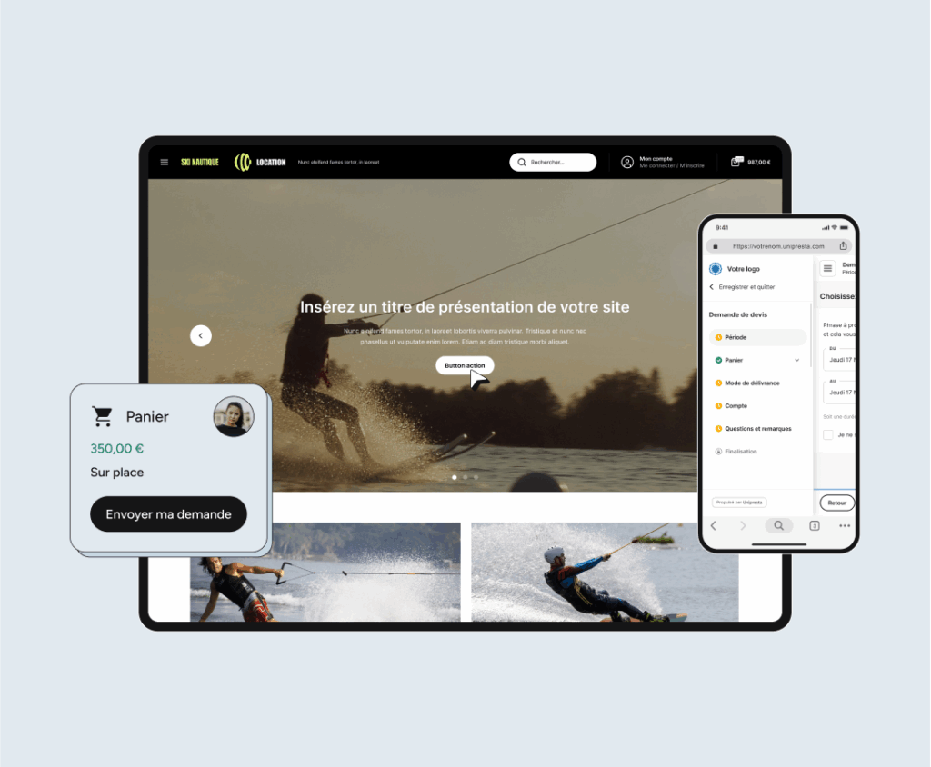 Un site e-commerce optimisé pour le ski nautique