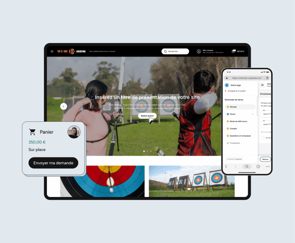 Un site e-commerce optimisé pour les clubs de tir à l'arc