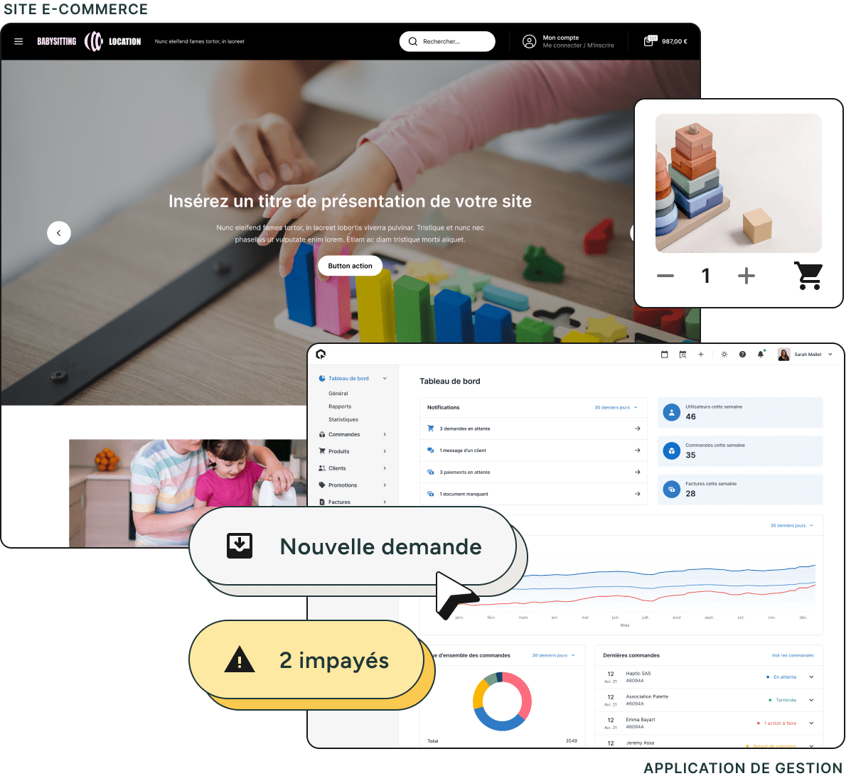 Unipresta - Application de gestion et boutique en ligne pour le babysitting
