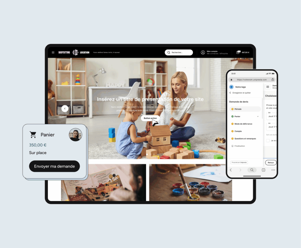 Un site e-commerce optimisé pour le babysitting