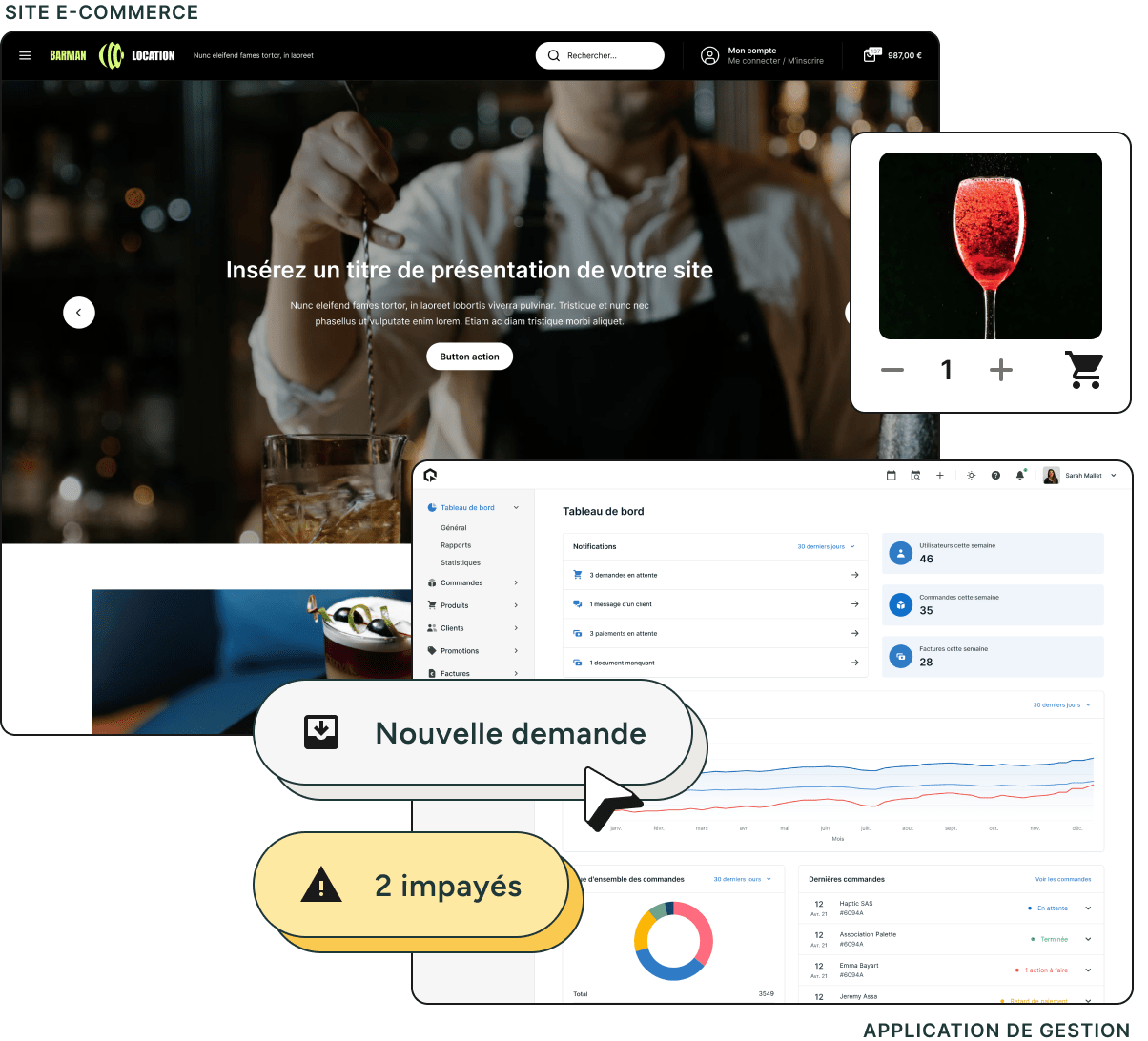 Unipresta - Application de gestion et boutique en ligne pour les barmans