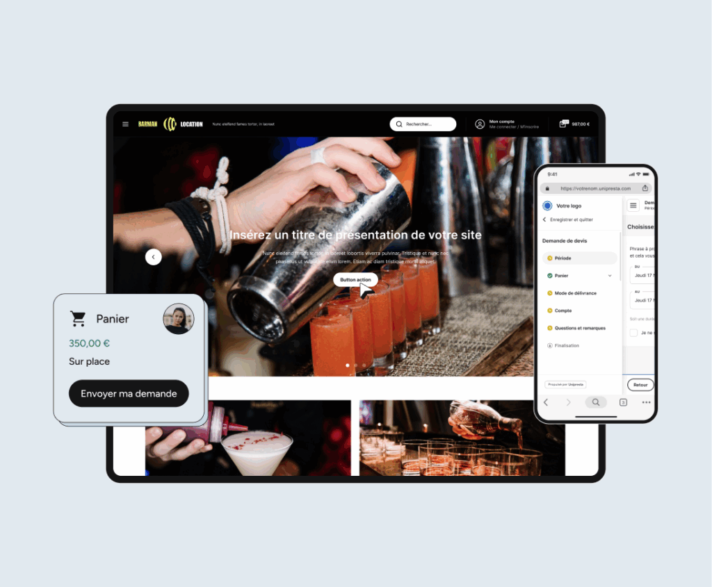 Un site e-commerce optimisé pour les barmans