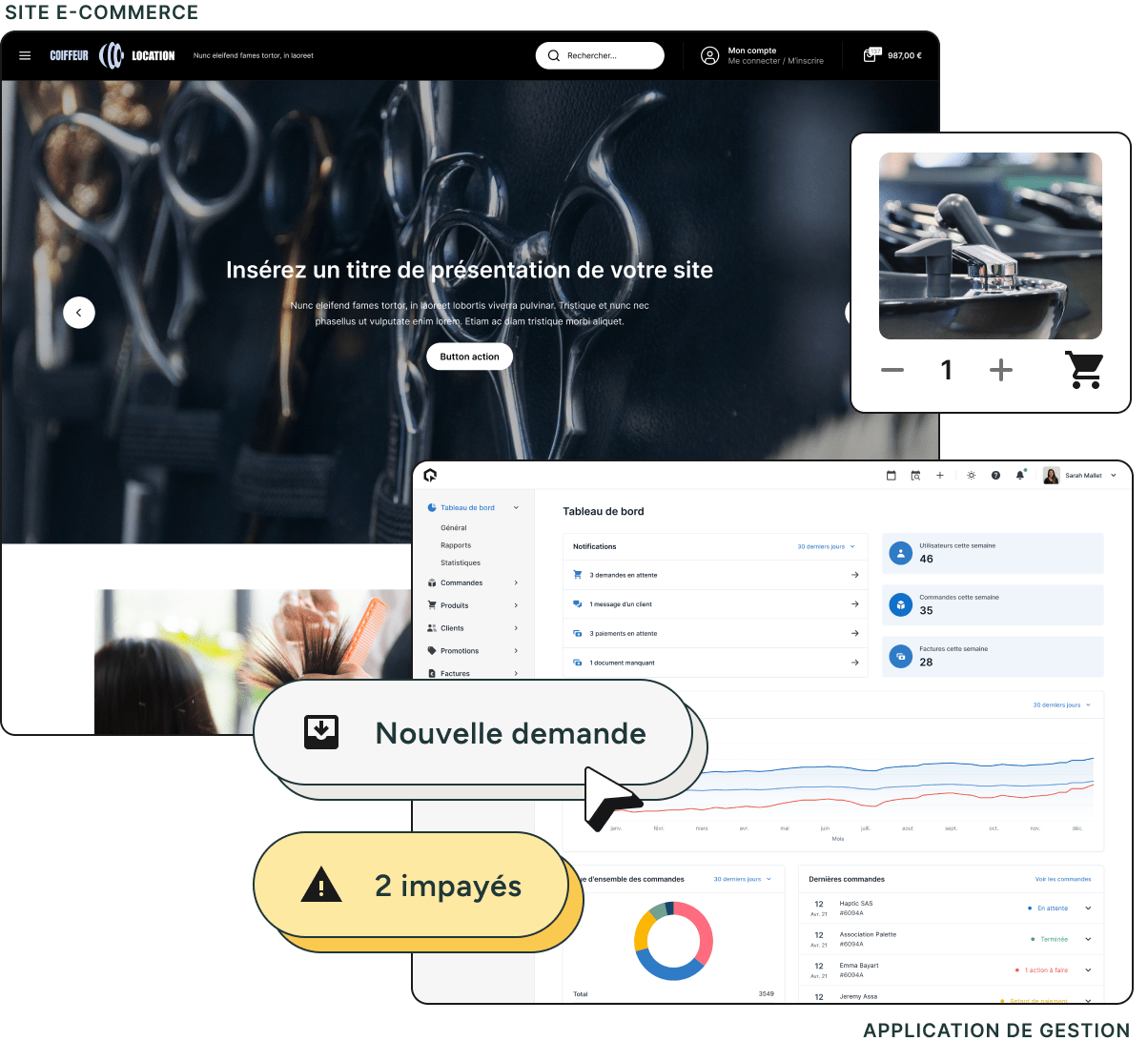 Unipresta - Application de gestion et boutique en ligne pour les coiffeurs