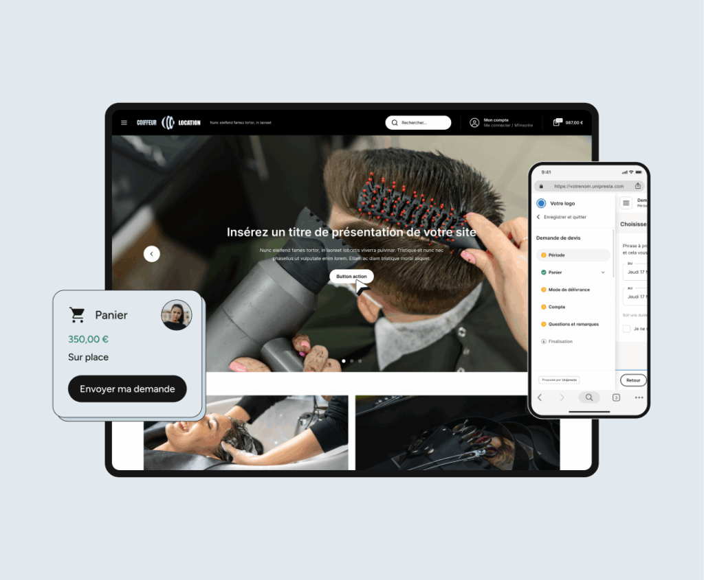 Un site e-commerce optimisé pour les coiffeurs
