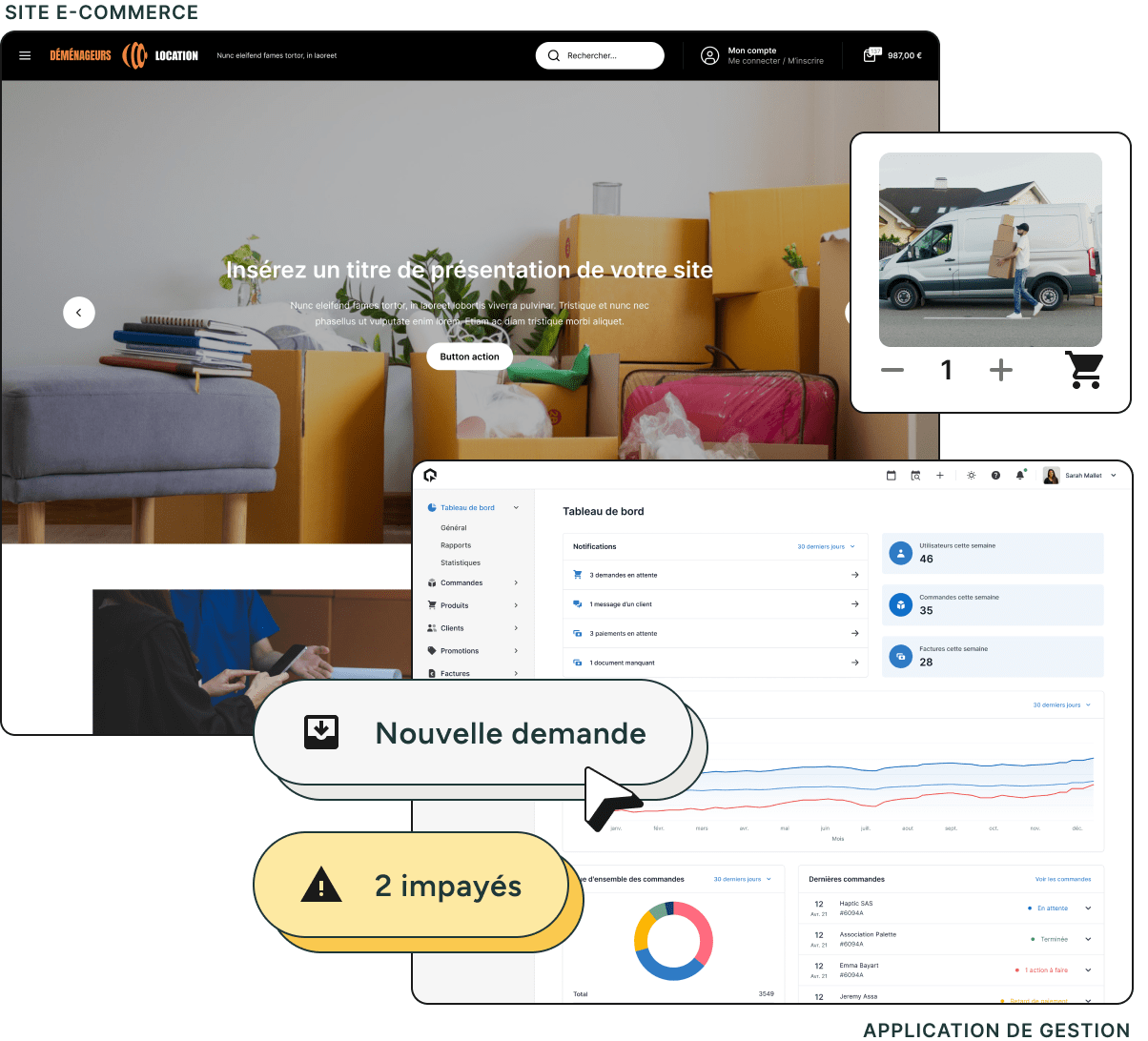 Unipresta - Application de gestion et boutique en ligne pour les déménageurs
