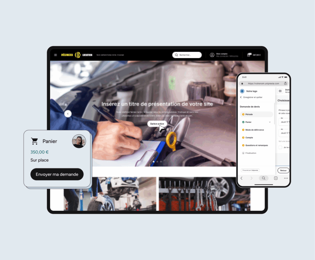 Un site e-commerce optimisé pour les garagistes